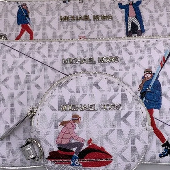 MICHAEL KORS JET SET GIRLS MULTIFUNCTIONAL WRISTLET TRIO BRIGHT WHITE MULTI - Picture 2 of 16